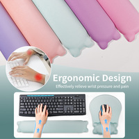 Tapis de bureau ergonomique personnalisé avec repose-poignets, tapis de souris de jeu pour bureau, ensemble en mousse à mémoire de forme et gel de silicone