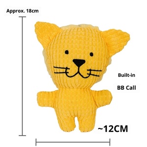 Jouets à mâcher pour chiens en peluche écologiques et durables, animaux de dessin animé mignons, jouets interactifs amusants pour animaux de compagnie de petite et moyenne taille, jouets en caoutchouc qui couinent - Product Image 6