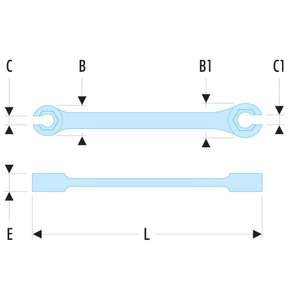 FACOM - 43.10X11 Clés à écrou évasé droites à nappe métrique-EAN 3148511021309 WRENCHES FLARE NUT WRENCHES - Product Image 2