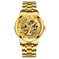 Montre-bracelet à quartz M1030 pour homme, nouveau design créatif de dragon, bracelet en acier, style décontracté et sportif, luxe masculin