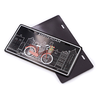 Cadeaux souvenirs personnalisés États-Unis New York Plaque d'immatriculation en aluminium aimantée pour réfrigérateur