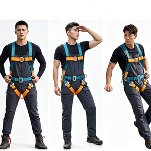 Fall Protection Life Security 5 Point Quick Connect Full Body Safety Harness for Work at Height Fall Arrest Construction PPE