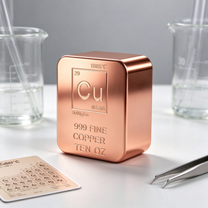 Oferta Especial: Barra de Cobre de Alta Pureza .999, 10 Oz, Cubo de Metal Precioso Coleccionable - Product Image 3