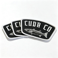 Badges tissés personnalisés sur le thème de la pêche en plein air pour vestes de pêche, chapeaux de pêcheur et sacs à dos