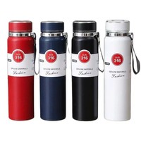 Individuelles Logo 800ml Edelstahl-Thermoskanne Große Kapazität Outdoor Tragbare Sport-Wasserflasche Business-Becher Großhandel