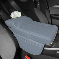 Convient à la plupart des modèles de voitures, accoudoir central pour console, rehausseur de coude, tapis de rangement pour mouchoirs avec deux poches latérales de rangement
