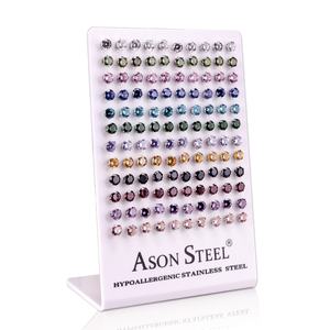 Pendientes de Oro para Mujer, Pendientes de Zirconia, Tarjeta de Exhibición de Joyería, Juego de Pendientes - Product Image 4