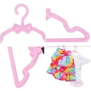 20 Pezzi / Lotto Mini Appendiabiti in Plastica <span class=keywords><strong>Rosa</strong></span> Misti, <span class=keywords><strong>Accessori</strong></span> per Bambole, Vestiti per Armadio delle Bambole, Giocattolo per <span class=keywords><strong>Casa</strong></span> delle Bambole - Product Image 5