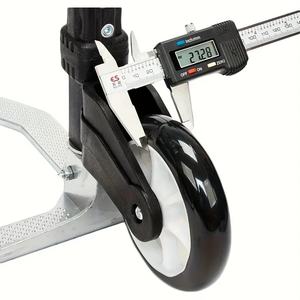 Chariot à bagages pliant en alliage d'aluminium Chariot de magasinage portable pour l'extérieur avec tige de traction - Product Image 2