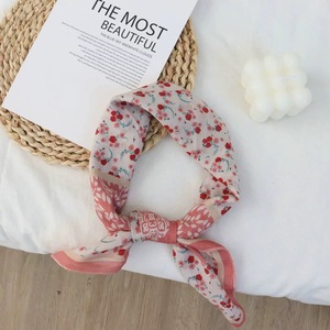 Foulard Quadrato Personalizzato in Morbido <span class=keywords><strong>Cotone</strong></span> Traspirante Stile Francese Estivo, Versatile <span class=keywords><strong>Bandana</strong></span> per Donne - Product Image 6