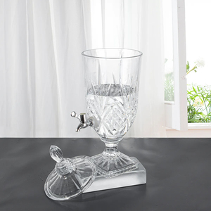 ตู้กดน้ำทำจากแก้วพร้อมฝาปิดชุดแช่ผลไม้แบบพกพาสำหรับงานปาร์ตี้แคมป์ปิ้งบาร์ใช้ใน2.5L - Product Image 3