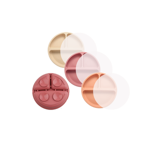 Juego de 3 Platos de Silicona de Grado Alimenticio para Bebés con Tapa y Cuatro Ventosas, Fácil de Limpiar - Product Image 2