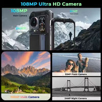 Téléphone personnalisé HOTWAV Cyber 16 Pro 4G 6,6 pouces FHD avec écran secondaire 1,45 pouces, robuste, batterie 6280 mAh, 33W, Helio G100, téléphone Android