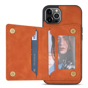 Custodia magnetica in pelle <span class=keywords><strong>marrone</strong></span> per <span class=keywords><strong>Iphone</strong></span> 13 Pro Max custodia a portafoglio per <span class=keywords><strong>Iphone</strong></span> 12 <span class=keywords><strong>11</strong></span> Pro - Product Image 3
