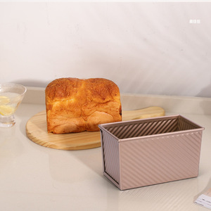 Molde para Pan Antiadherente de Acero al Carbono Corrugado con Tapa, Tipo <span class=keywords><strong>Pullman</strong></span>, para Hornear Pan y Tostadas - Product Image 6