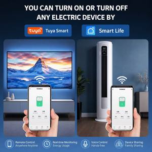 Tuya เบรกเกอร์ WiFi อัจฉริยะ, 63A ตรวจจับพลังงานด้วยรีโมทควบคุมด้วยเสียงแอปเพื่อชีวิตอัจฉริยะด้วย alexa/<span class=keywords><strong>google</strong></span> Home - Product Image 3