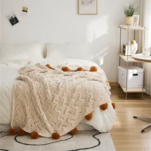 Super accogliente stile americano ciniglia solido in maglia coperta per la decorazione della casa divano e Travel ft