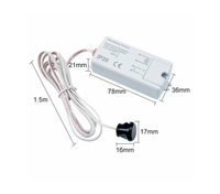 Détecteur infrarouge PIR, capteur de contact de porte, interrupteur AC110-240V, charge max. 800W, montage encastré, utilisation intérieure, commande automatique pour éclairage LED