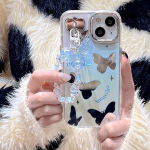 <span class=keywords><strong>เคส</strong></span>โทรศัพท์ Honatop สำหรับ iPhone 15/14ProMax แบบกระจกเงา ลายผีเสื้อ พร้อมสายคล้องข้อมือ - Product Image 4