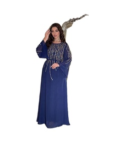 Eid Mubarak <span class=keywords><strong>Djellaba</strong></span> Diamonds Abaya Dubai Kaftan Robe de Soirée Musulmane pour Femme Abbayas Jalabiya Femme Robe Vêtements Islamiques Caftan Gown - Product Image 4
