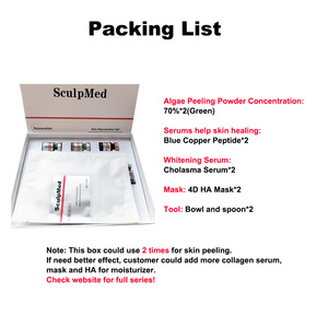 Kit <span class=keywords><strong>de</strong></span> <span class=keywords><strong>peeling</strong></span> à base <span class=keywords><strong>de</strong></span> gel d'algues à 70 %, <span class=keywords><strong>solution</strong></span> contre l'acné, kit d'éponges, spicules d'éponge hydrolysés, éliminateur d'acné, sérum éclaircissant à base d'algues marines - Product Image 3