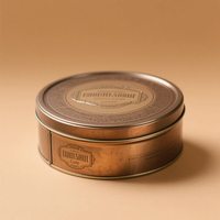 Emballage de gâteau en métal personnalisé boîte ronde boîte de conserve de luxe pour gâteau d'anniversaire de mariage avec couvercle pour la pâtisserie
