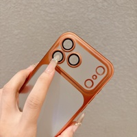 Coque iPhone en TPU mat avec électroplaqué, design transparent, protection de l'objectif, compatible avec les modèles 16/17/18 Pro Max, résistante aux chutes, conforme aux normes européennes