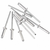 Rivets à tête bombée à extrémité ouverte 2.4mm 3mm 3.2mm 4mm 4.8mm 5mm 6mm 6.4mm, mandrin en aluminium, finition brillante, classe 4.8 6.8, norme ISO