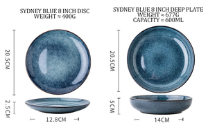 Platos Redondos de Porcelana para Postre y Ensalada, Plato de Cerámica Moderno, Vajilla de Cerámica, Lonchera, Juego de Vajilla para el Hogar y la Cocina - Product Image 6