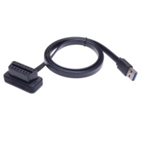 Cable USB OBD2 hembra de 16 pines personalizado a USB 2,0 a macho para herramienta de diagnóstico de coche y lector de código de ordenador portátil