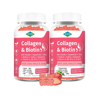 Aeglewell OEM Private Label Gommose Vegane al Collagene con Biotina e Cheratina per Capelli, Pelle e Unghie - Multivitaminico Gommose al Collagene e Biotina