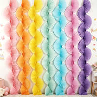 Guirlande de papier en forme de demi-éventail EASTTERN pour décorations de fête