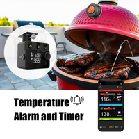Inalámbrico inteligente para termómetro de carne Bluetooth para Kamado Grill PID BBQ Fan Controller Control de temperatura Sonda de plástico para ODM