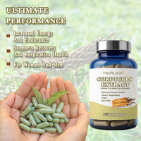 Capsules de supplément d'extrait de Cordyceps Militaris de haute qualité, fournie directement par l'usine, au meilleur prix