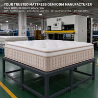 Matelas hybride orthopédique compressé en boîte, taille King, avec mousse confort et ressorts ensachés