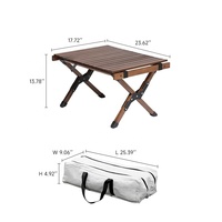 Table de pique-nique pliante portable en bois de hêtre moderne de haute qualité pour le camping et la randonnée en plein air, mobilier d'extérieur ultraléger