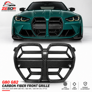 Griglia Frontale in Fibra di Carbonio Stile CSL per <span class=keywords><strong>BMW</strong></span> G80 M3 G82 <span class=keywords><strong>M4</strong></span> G83 2021-2024, Con/Senza Foro per Sensore ACC, Replica OEM 1:1 - Product Image 1