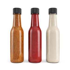 Botellas de salsa <span class=keywords><strong>Tabasco</strong></span> con tapas de plástico Botella de vidrio de salsa picante barata de 150ml - Product Image 1