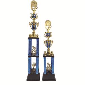 अनुकूलित इलेक्ट्रोप्लेटिंग धातु ट्रॉफी 3 डी डिजाइन स्पोर्ट्स क्रॉस मस्कट पशु थीम समारोह पुरस्कार - Product Image 5