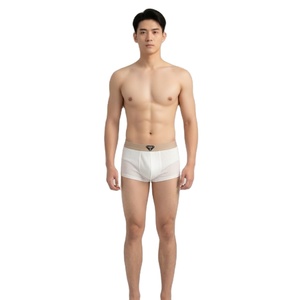 Slip Boxer da Uomo <span class=keywords><strong>in</strong></span> Seta Ghiaccio, Produzione all'Ingrosso, Servizio OEM, Produttore di Biancheria Intima Maschile Rinfrescante - Product Image 1
