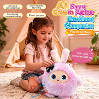 Robot en peluche éducatif IA personnalisé CBYD avec yeux dynamiques, contrôle par application multilingue Chat GPT, écran tactile, Wi-Fi et éclairage doux
