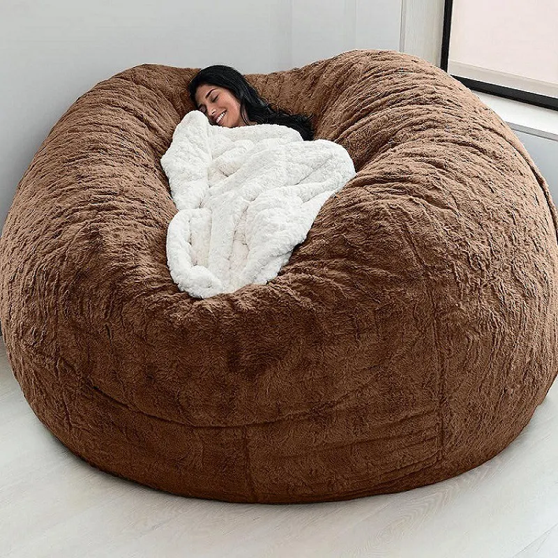 7Ft Big No Fillers Indoor Große Lazy Sofa Lounger Sitz säcke Bett Couch bezug Riesen Sitzsack Sofa Stuhl für Erwachsene Kinder Keine Füllung