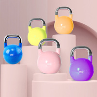 Kettlebell en acier coloré pour l'entraînement sportif, la perte de poids, le renforcement des fessiers et les squats en salle de sport
