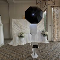 Nouvelle Cabine Photo Portable 2026 pour iPad et Appareil Photo avec Anneau Lumineux Métallique Professionnel pour Mariages et Événements, avec Flight Case