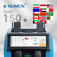 Machine de comptage de billetterie de compteur d'argent portable à monnaie intelligente 2024