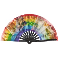 Accessoires de Performance du Festival Rave de corée, grande décoration japonaise en néon, éclairage noir, ventilateur à main résine UV
