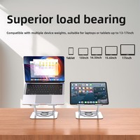 Support de tablette rotatif portable, support de refroidissement suspendu, support pour ordinateur portable avec réglage en hauteur, 260x225x48mm