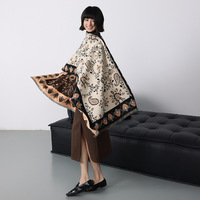 Châles longs en jacquard de laine style rétro exotique pour femmes, écharpes à motif cachemire, accessoire tendance doux pour la peau, printemps, pour hommes et femmes 2026