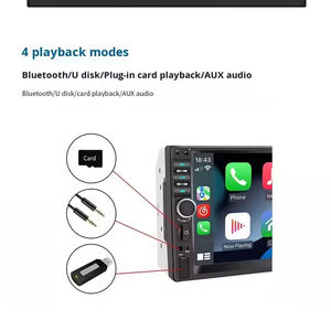 Lecteur multimédia de <span class=keywords><strong>voiture</strong></span> double DIN 7018B Style HD <span class=keywords><strong>avec</strong></span> écran tactile capacitif, Carplay, Phone Link, lecteur MP5 <span class=keywords><strong>avec</strong></span> BT, FM, Android Auto - Product Image 5