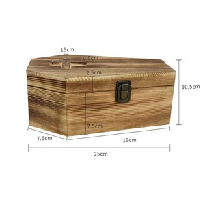 Wooden Pet <b>Urn</b> 25x15x10.5cm Gothic Style Secure Flip Top For <b>Cat</b> Dog Memorial - Product Image 5